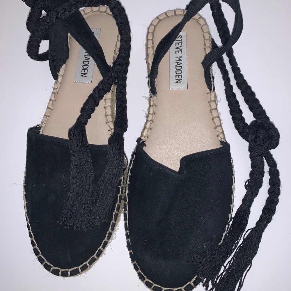 Steve Madden Black suede Espadrilles